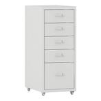 [en.casa] Kantoorkast Kökar ladekast op wielen 69x28x41 cm w, Verzenden, Nieuw in verpakking