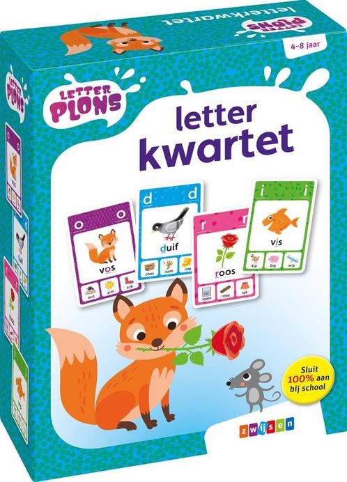 Letterplons - Letterkwartet | Zwijsen - Educatieve spellen, Kinderen en Baby's, Speelgoed | Educatief en Creatief, Nieuw, Verzenden