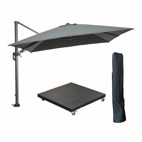 Garden Impressions Hawaii zweefparasol 300x300 cm carbon, Tuin en Terras, Partytenten, Verzenden