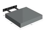 Zwevende Wandplank MDF Grijs – Verborgen Beugel 15kg, Huis en Inrichting, Kasten | Wandmeubels, Verzenden, Nieuw