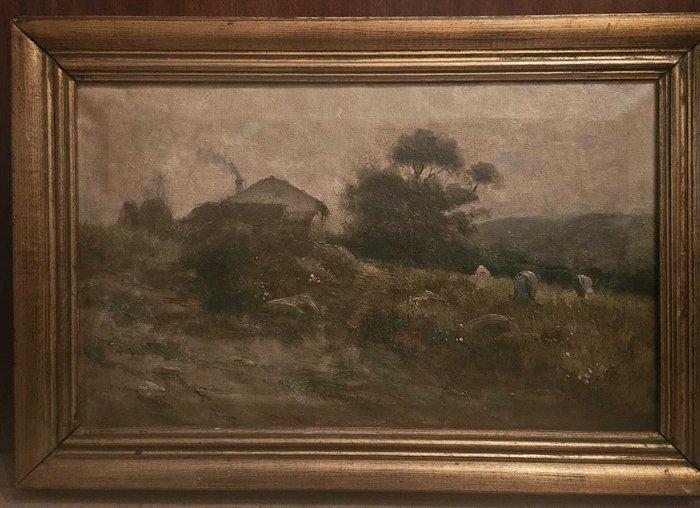 Escuela de Barbizon (XIX-XX) - Las segadoras, Antiek en Kunst, Kunst | Schilderijen | Klassiek