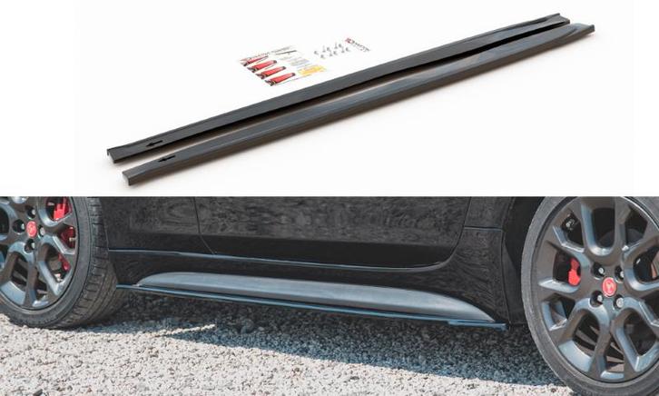 Zijskirts Diffusers Fiat 124 Spider Abarth Glanzend Zwart, Auto-onderdelen, Carrosserie en Plaatwerk, Ophalen of Verzenden
