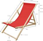 Ligbed - Ligstoel - Zonnebed - Inklapbaar - Rood - ECD Germa, Tuin en Terras, Ligbedden, Verzenden, Zo goed als nieuw