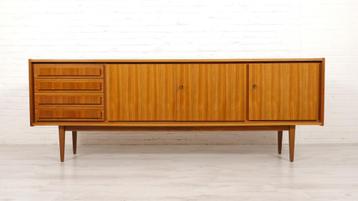 Vintage dressoir | Noten | Strak design | 229 cm beschikbaar voor biedingen