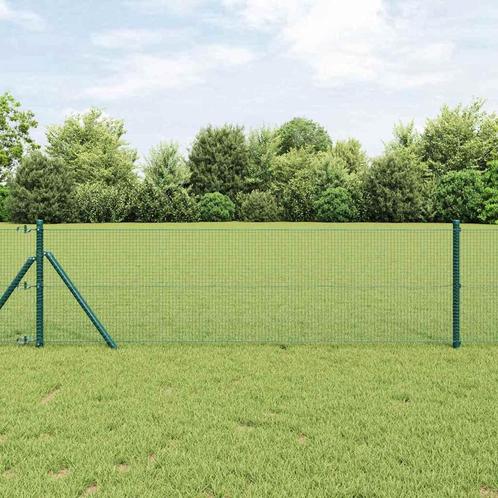 vidaXL Gelaste draadhek Groen 0.4 x 100 m Staal, Tuin en Terras, Schuttingen, Nieuw, IJzer, Verzenden