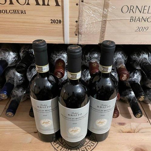 2018 Podere Brizio - Brunello di Montalcino DOCG - 3 Flessen, Verzamelen, Wijnen