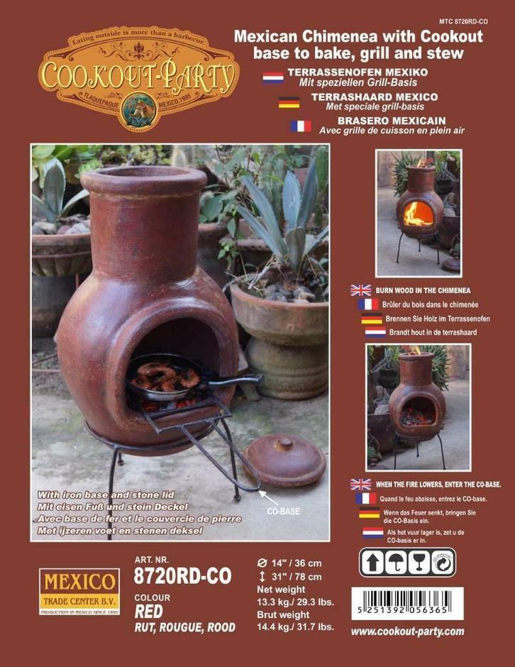 Mexicaanse Tuinhaard SOL-Y-YO Terraskachel GOEDKOOPSTE NL!, Tuin en Terras, Tuinhaarden, Nieuw, Ophalen of Verzenden