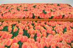 Katoen Canvas Stof digitaal Tulpen, Nieuw, Verzenden