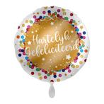 Hartelijk Gefeliciteerd Helium Ballon Gekleurd Leeg 43cm, Hobby en Vrije tijd, Feestartikelen, Verzenden, Nieuw