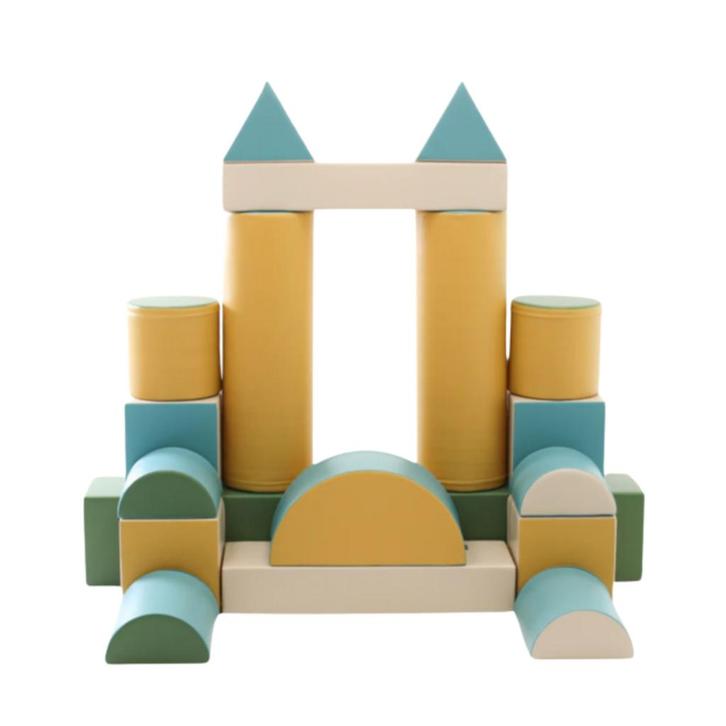 Foamblokken speelkasteel – pastel turquoise set voor scho., Kinderen en Baby's, Speelgoed | Educatief en Creatief, Nieuw, Ophalen of Verzenden