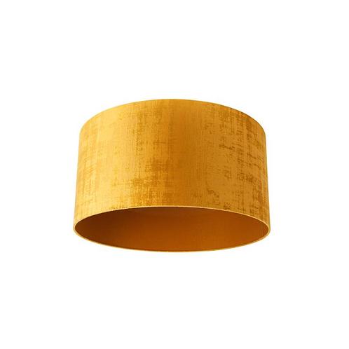 Velours lampenkap goud 50/50/25, Huis en Inrichting, Lampen | Lampenkappen, Minder dan 25 cm, Overige vormen, Overige kleuren