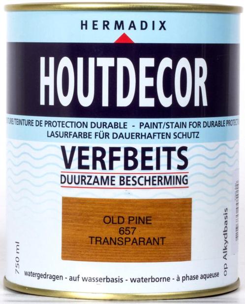 Houtdecor Verfbeits Transparant Old Pine 657 750 ml, Doe-het-zelf en Verbouw, Verf, Beits en Lak, Nieuw, Ophalen of Verzenden