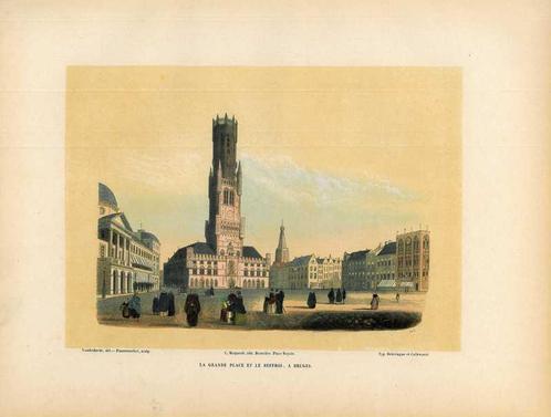 Zicht op Bruges, Antiek en Kunst, Kunst | Etsen en Gravures