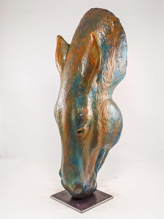 Salvatore Alibrio - Drinking horse - bronze effect, Antiek en Kunst, Kunst | Designobjecten