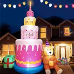 Happy Birthday verjaardag feest opblaasbare taart huren, Hobby en Vrije tijd, Feestartikelen | Verhuur, Nieuw, Ophalen