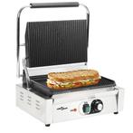 vidaXL Panini grill gegroefd 2200 W 43x30,5x20 cm, Verzenden, Nieuw