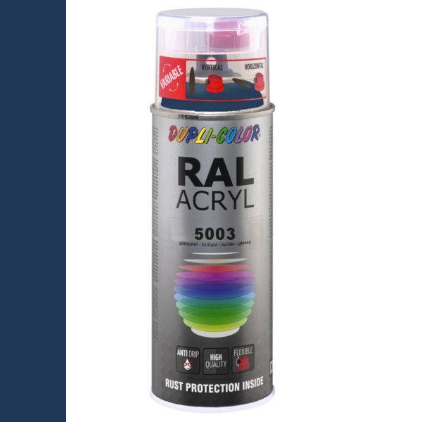 Dupli-Color Ral Acryl Ral 5003 Saffierblauw Hoogglans 400 ml, Doe-het-zelf en Verbouw, Verf, Beits en Lak, Nieuw, Ophalen of Verzenden