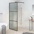 vidaXL Inloopdouchewand 90x195 cm donker ESG-glas zwart, Doe-het-zelf en Verbouw, Sanitair, Verzenden, Nieuw