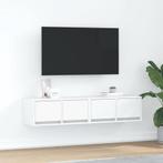 vidaXL Tv-meubelen 2 st 60x31x25,5 cm bewerkt hout wit, Huis en Inrichting, Kasten | Televisiemeubels, Verzenden, Nieuw, Overige houtsoorten