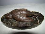 Henri Risch - sculptuur, oiseau blessé - 6 cm - Brons, Antiek en Kunst