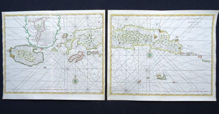 Indonesië - Molukken, Ambon, Banda Eilanden, Seram....; F., Boeken, Atlassen en Landkaarten