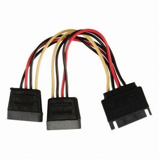 S-ATA 15 pins naar 2x S-ATA 15 pins voedingskabel, Computers en Software, Pc- en Netwerkkabels, Nieuw, Verzenden