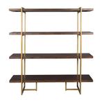 *WOONWINKEL* Dutchbone Class Open Wandkast Hout Messing, Verzenden, Nieuw