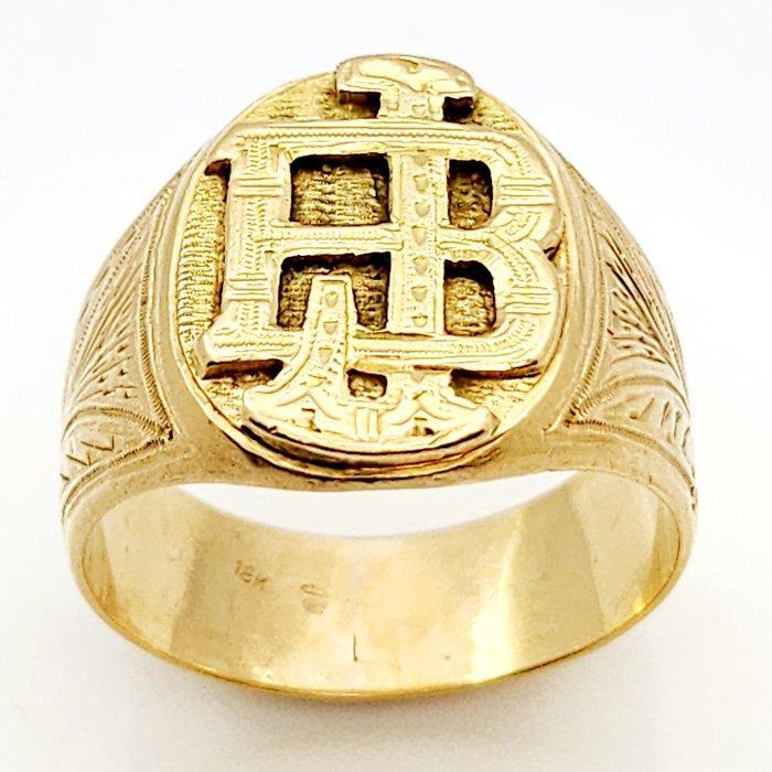 Ring - 18 karaat Geel goud, Sieraden, Tassen en Uiterlijk, Ringen