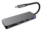Thredo USB C Adapter Hub - HDMI 4K/ SD en Micro SD Card/ USB, Nieuw, Verzenden