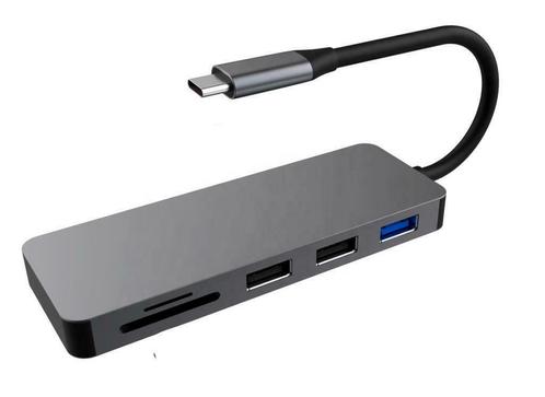 Thredo USB C Adapter Hub - HDMI 4K/ SD en Micro SD Card/ USB, Computers en Software, Overige Computers en Software, Nieuw, Verzenden