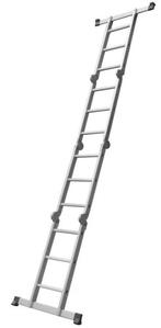 2dekans | Batavia Aluminium Multifunctionele Ladder 4x3, Doe-het-zelf en Verbouw, Ladders en Trappen, Ophalen of Verzenden, Zo goed als nieuw