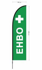 Beachvlag EHBO ontwerp 1 groen doek 60x240cm, hoogte zonder, Diversen, Nieuw
