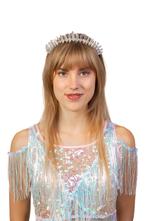 Kristal Haarband Helder Zilver Edelstenen Diadeem Glashelder, Ophalen of Verzenden, Nieuw, Carnaval, Accessoires