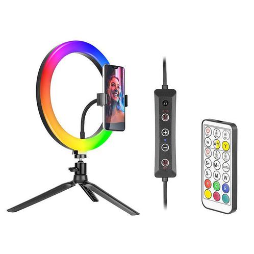 LED Ringlamp met Tripod 26 cm RGB verlichting en, Telecommunicatie, Mobiele telefoons | Toebehoren en Onderdelen, Ophalen of Verzenden