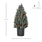 TRUUSK Kunstmatige Sneeuwbedekte Tafel-Kerstboom - 170 Takke, Verzenden, Nieuw