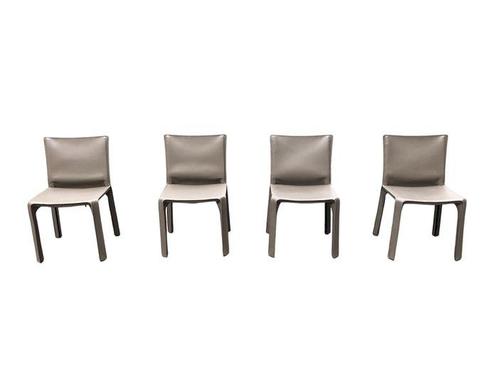 Cassina - Mario Bellini - Stoel (4) - 412 cabine - Leder, Antiek en Kunst, Kunst | Designobjecten