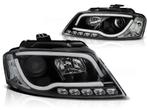 Koplampen Audi A3 8P 08-12 Tube Light LED Zwart, Ophalen of Verzenden, Nieuw