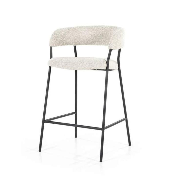 Barstoel Luka - Beige Copenhagen - 95787 - barkruk/stoel, Huis en Inrichting, Stoelen, Nieuw, Stof