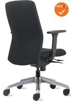 Milano Bureaustoel - NIEUW - Zwarte stoffering - Chroom v..., Werkplek, Ophalen of Verzenden, Nieuw zonder verpakking, Stoel