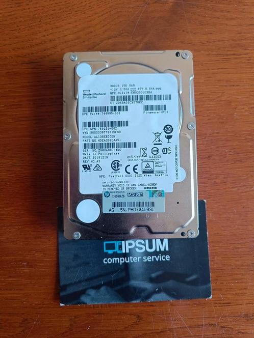 HP 300GB 15k SAS schijf 744995-001, Computers en Software, Harde schijven, Refurbished, Ophalen of Verzenden