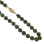 Halsketting - 18 karaat Geel goud Jade, Sieraden, Tassen en Uiterlijk, Kettingen, Nieuw