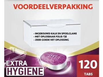 Veiling - 120 vaatwastabletten All-in-1 extra hygiene tabs beschikbaar voor biedingen