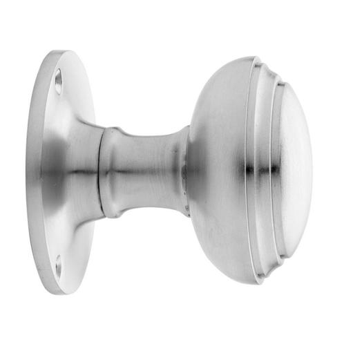 Deurknop 55mm - Rond draaibaar mat nikkel, Doe-het-zelf en Verbouw, Hang- en Sluitwerk, Overige typen, Nieuw, Koper of Messing