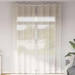vidaXL Gordijnen voile met doorvoertules 2 st 140x260 cm, Verzenden, Nieuw, Crème