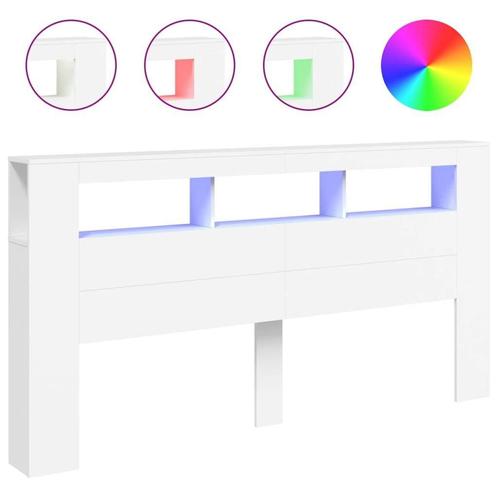 LED Hoofdeinde 200cm Wit | Retourdeal | 35% Korting!, Huis en Inrichting, Slaapkamer | Bedden, Overige maten, Overige maten, Verstelbaar