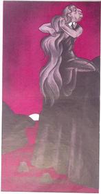 Een man verbeeld als de nimf van Loreley op spotprent, Verzenden