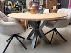 ronde eiken tafel op maat gemaakt eettafel, Verzenden, Rond, 50 tot 100 cm, Landelijk Scandinavische 