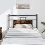 vidaXL Hoofdbord 90 cm bewerkt hout en staal gerookt, Huis en Inrichting, Verzenden, Nieuw, Bruin, Hout