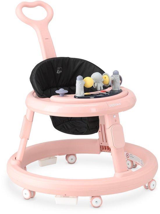 Deryan Mover Loopstoel - Inclusief duwstang - Roze, Kinderen en Baby's, Kinderstoelen, Verzenden