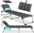 Ligbed - Ligstoel - Zonnebed - Opvouwbaar - Antraciet - KESS, Tuin en Terras, Ligbedden, Verzenden, Zo goed als nieuw